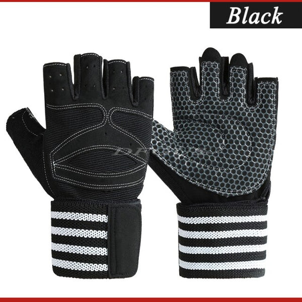 Weightlifting Gloves with Wrist Support for Heavy Exercise Body Building Gym Training Fitness Handschuhe Workout Crossfit