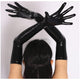 Latex PVC Leather Gloves Women Winter Long Warm Gloves Guantes Mujer Eldiven Luvas Gothic Punk Rock Ladies Glove Fur Handschuhe